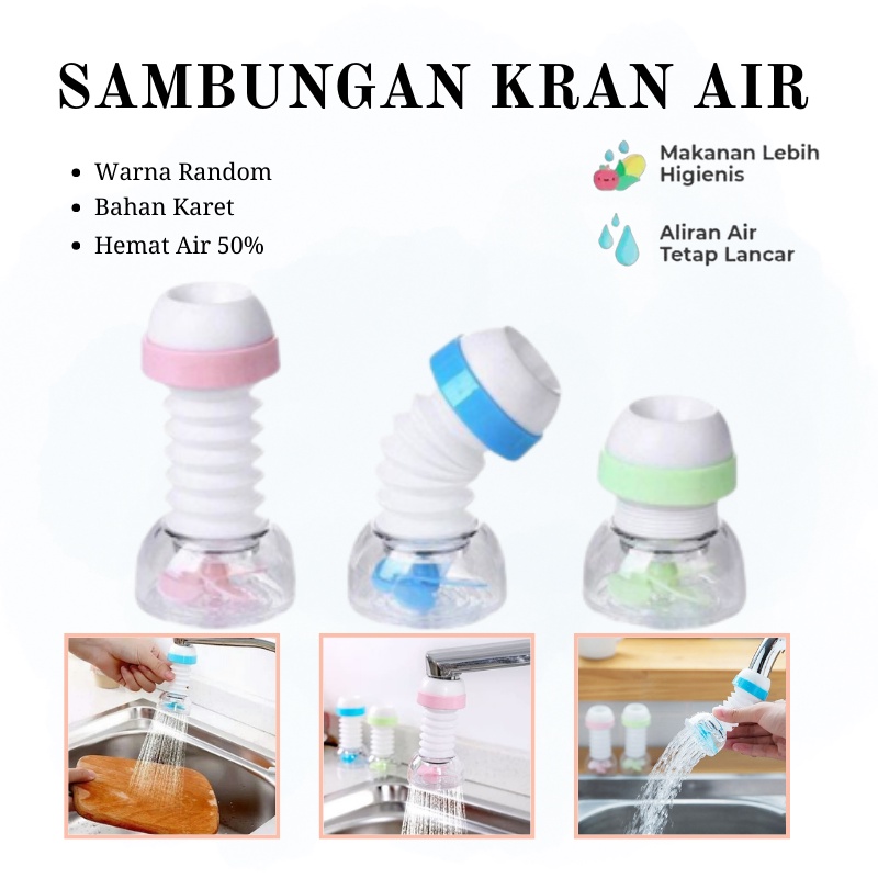 GOS -B402- Sambungan Keran Air Flexible - Sambungan Kran Air Plastic Shower Head Water Saving