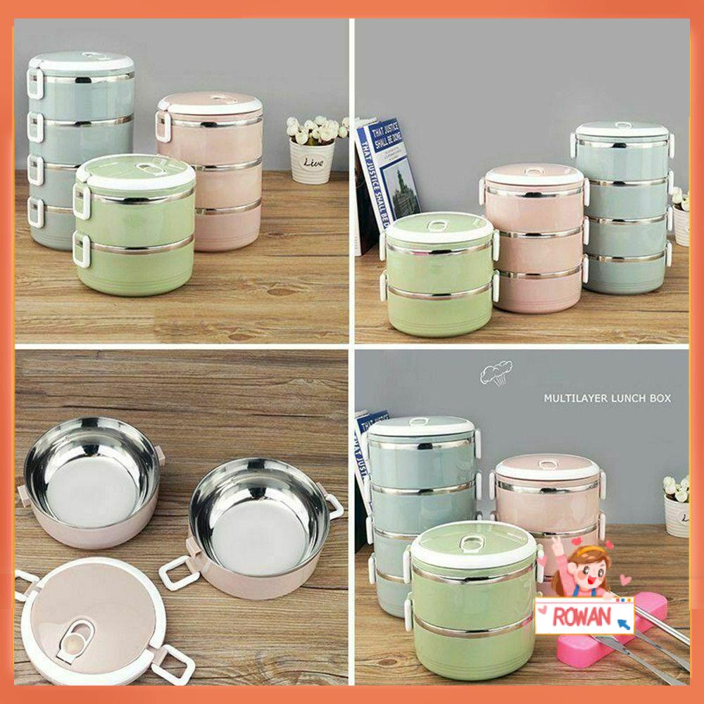 R-FLOWER 1/2 /3 Layers Lunch Box Anti Bocor 1/2/3 Layers Stainless Steel Food Container