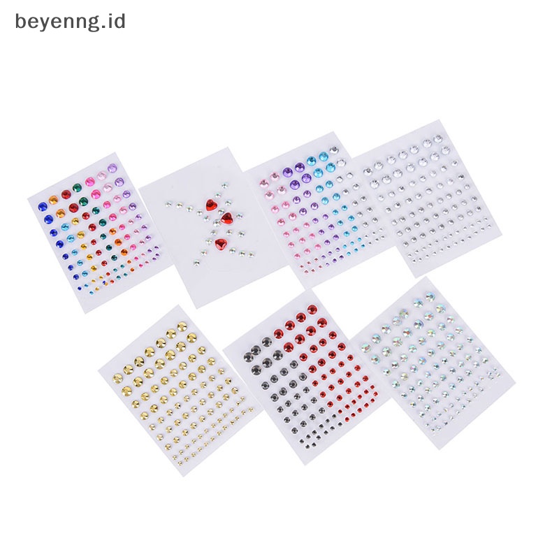 Beyen New Jewel Eyes Makeup Crystal Eyes Stiker Tato Diamond Glitter Makeup Stiker ID