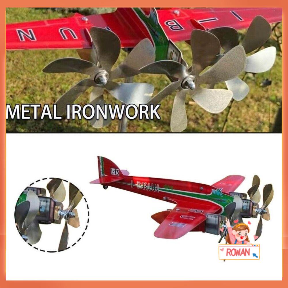 R-FLOWER Spinner Angin Pesawat Arah Angin Luar Kompas Kincir Weather Vane