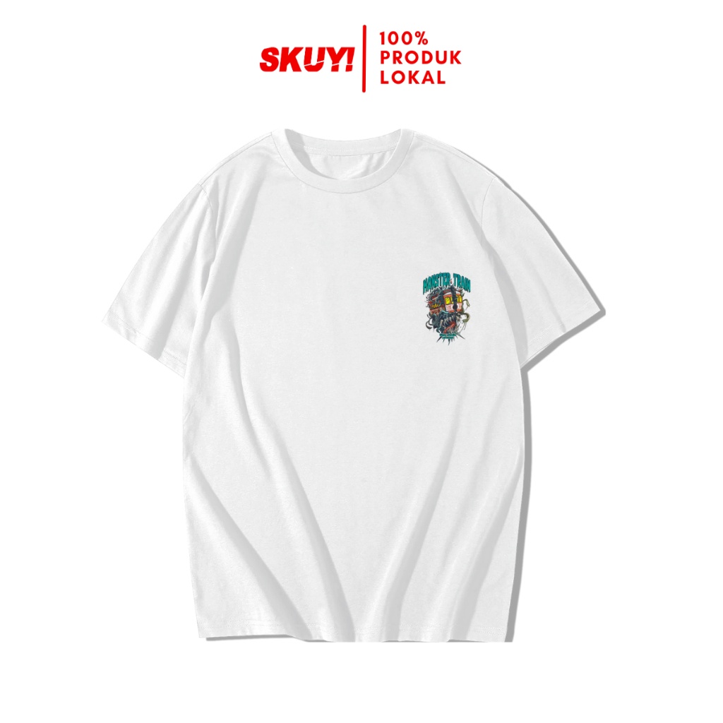 Skuy Kaos Dewasa Putih Unisex | Skuy Monster Train SKY202