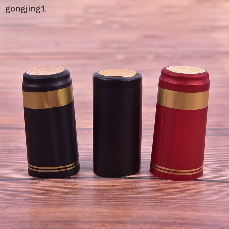 Ggg 10pcs Penutup Botol Wine Segel Botol Wine Barware Aksesoris PVC Heat Shrink Tutup ID