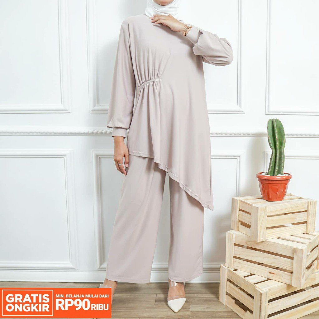 ZURIA Set by CB.CO | one set setelan tunik kulot polos