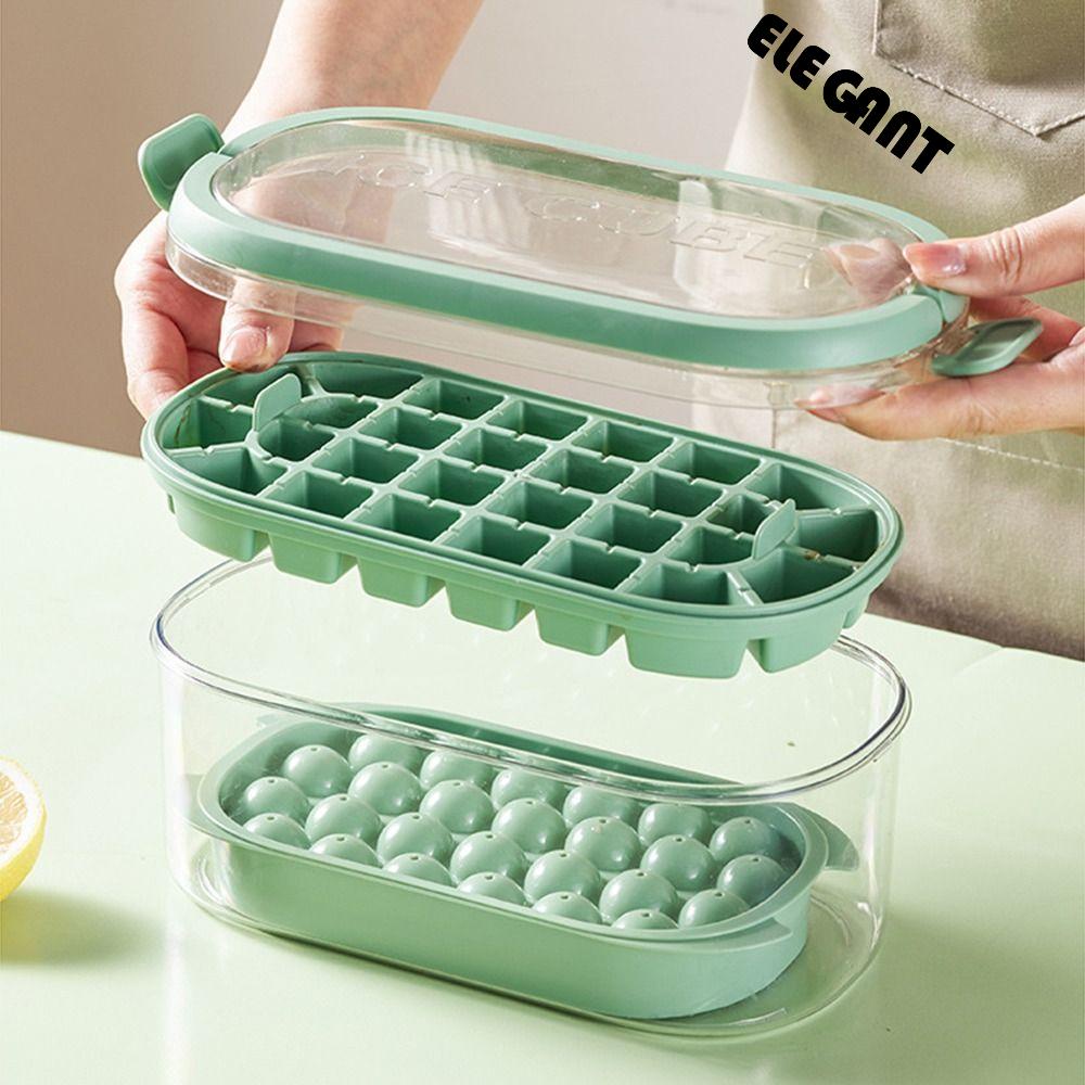 【 ELEGANT 】 Cetakan Es Loli Teh Cocktails Dengan Tutup Mudah Dilepaskan Desain Susun Plastik Ice Cream Mould