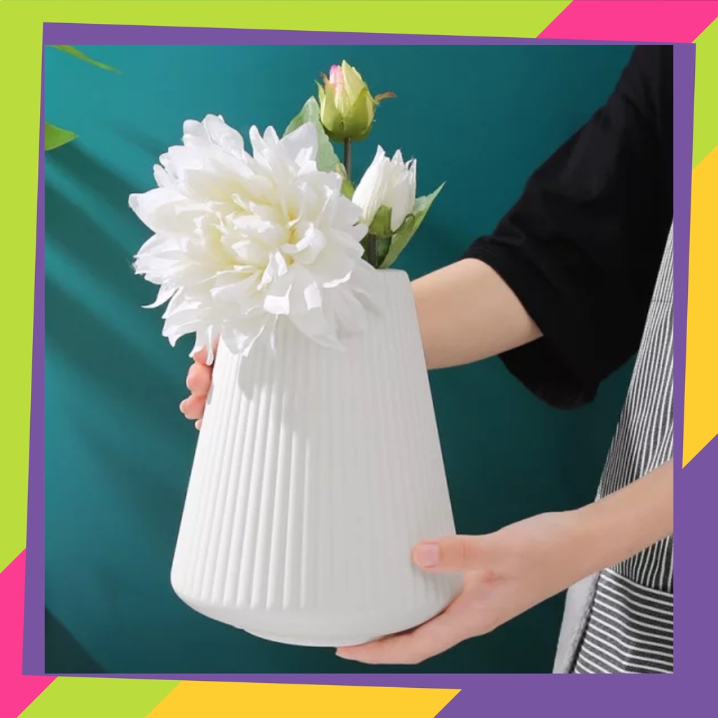 1669 / Pot bunga plastik tanaman Artificial / Vas bunga dekorasi gaya Nordic