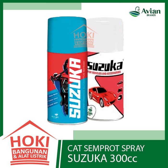 CAT SPRAY SUZUKA 300cc Clear White Black - Pilox Semprot Besi Akrilik