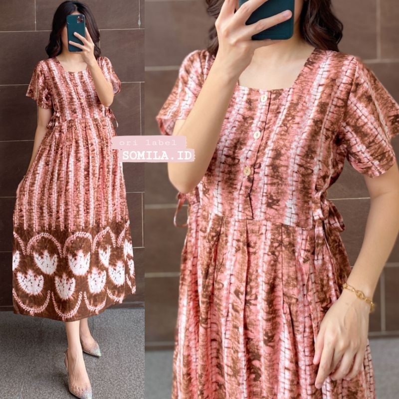 ORI SOLO TERSEDIA JUMBO GROSIR DASTER  TERBARU BUSUI CHIBI SERUT LENGAN PENDEK BATIK TIEDYE