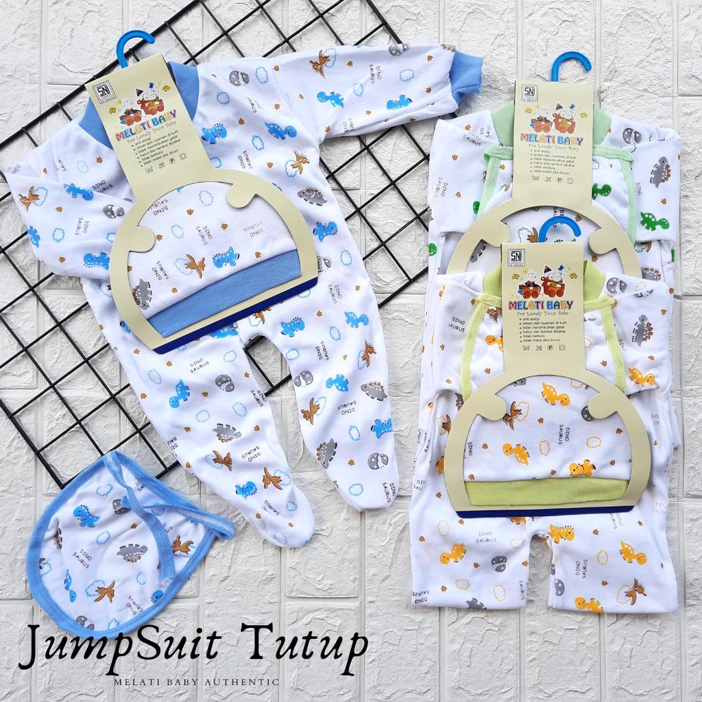 Romper Jumpsuit unisex Bayi Baru Lahir 3 Set Katun Motif Bersertifikat SNI newborn