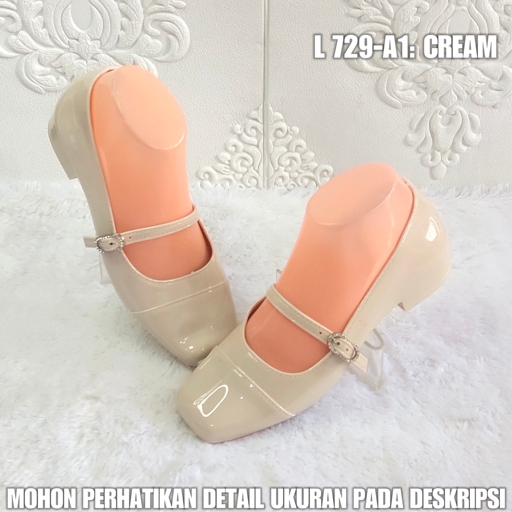 Sepatu Wanita Terbaru L 729 A1 Sepatu Pantofel Karet Jelly Import Kekinian AntiAir SPTWW