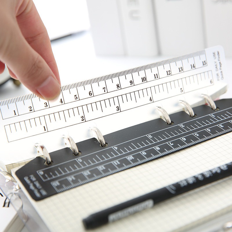 

Penggaris Binder A5 A6 6 Holes / Ruler Transparent Binder / Transparan Lubang Pembatas