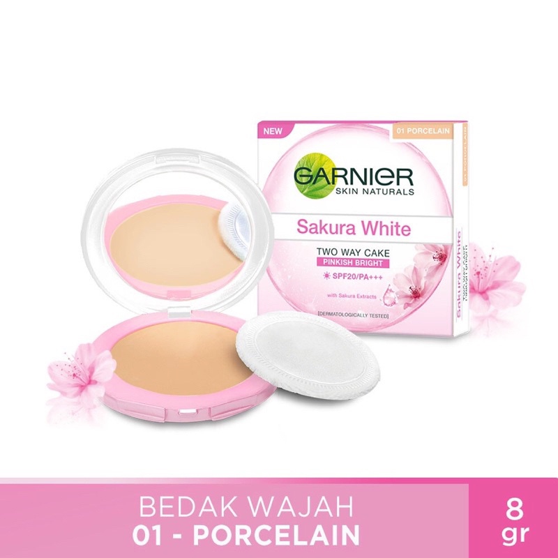 Garnier Sakura White Two Way Cake - 01 Porcelain