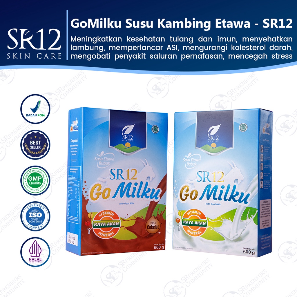 

GO MILKU SUSU SR12 ETAWA HALAL TERBAIK / SUSU KAMBING GOMILKU KUALITAS PREMIUM / GOAT MILK SUSU BUBUK BPOM / SUSU KAMBING MENINGKATKAN KESEHATAN & IMUN TUBUH / SUSU PROGRAM KEHAMILAN / ASI BOOSTER / SUSU KESEHATAN & MEMBANTU MENYEMBUHKAN BERBAGAI PENYAKIT