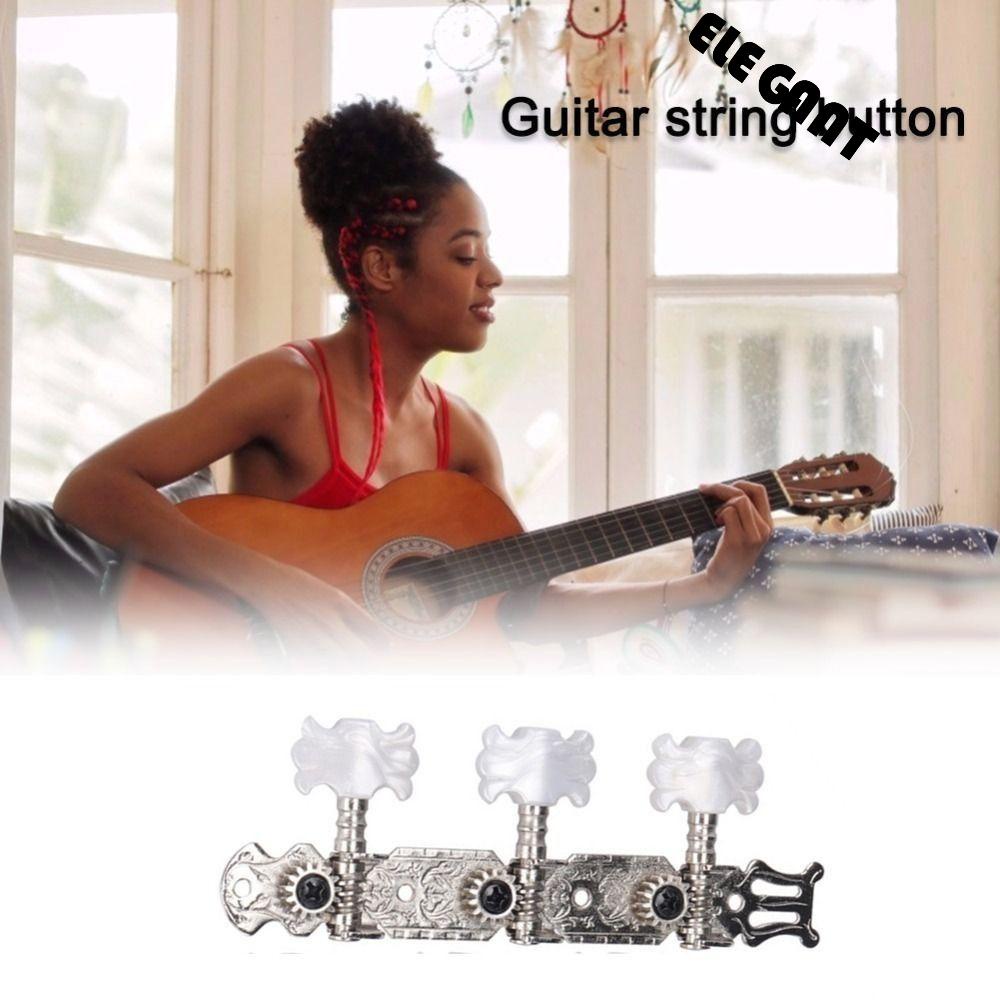 【 ELEGANT 】 Pasak Tuning Gitar Akustik Gitar Rakyat Tuner Kunci String Axis Bagian Gitar Chrome Part Guitar Tuning Knob