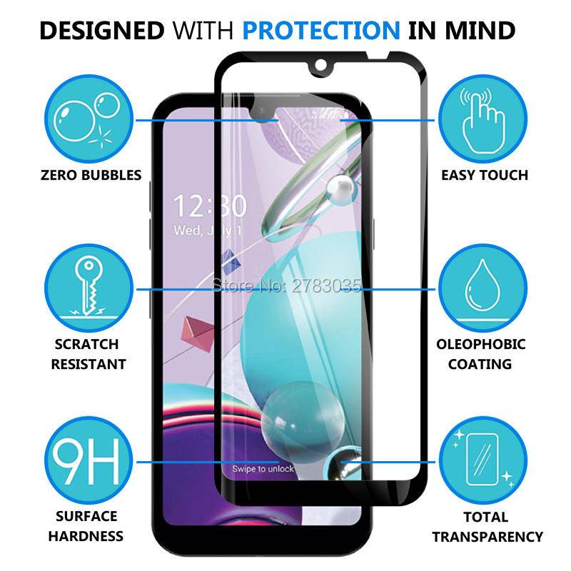 Untuk LG Airsto 54 Escape Plus 3q92 Q70 Q62 Q61 Q60 9D Full Cover Diperkeraskan Tempered Glass Film Pelindung Layar Protect Guard Untuk LG Arena Prime2 Q52 Q51 Q31 Journey Fortune3