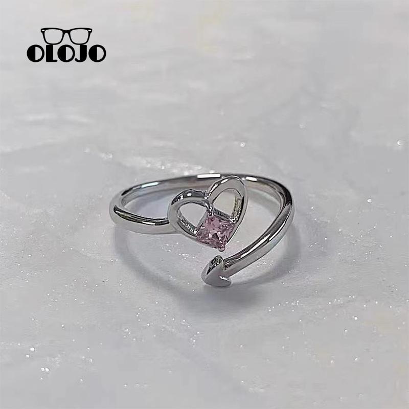 【COD】Shirley Pinky Cincin Ring Moonstone Batu permata Merah Muda