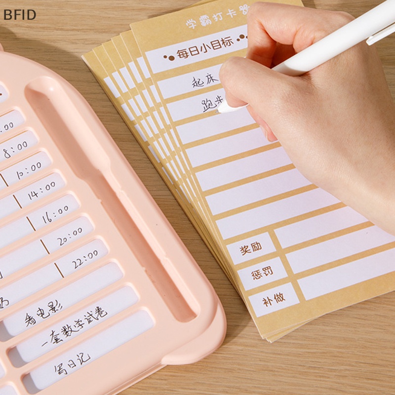 [BFID] Adjustable Beruang Lucu Memo Checklist Board Disiplin Diri Anak-Anak Punch Card Hiasan Dinding Reusable Checklist Jadwal Liburan Memo Board Manajemen Waktu [ID]