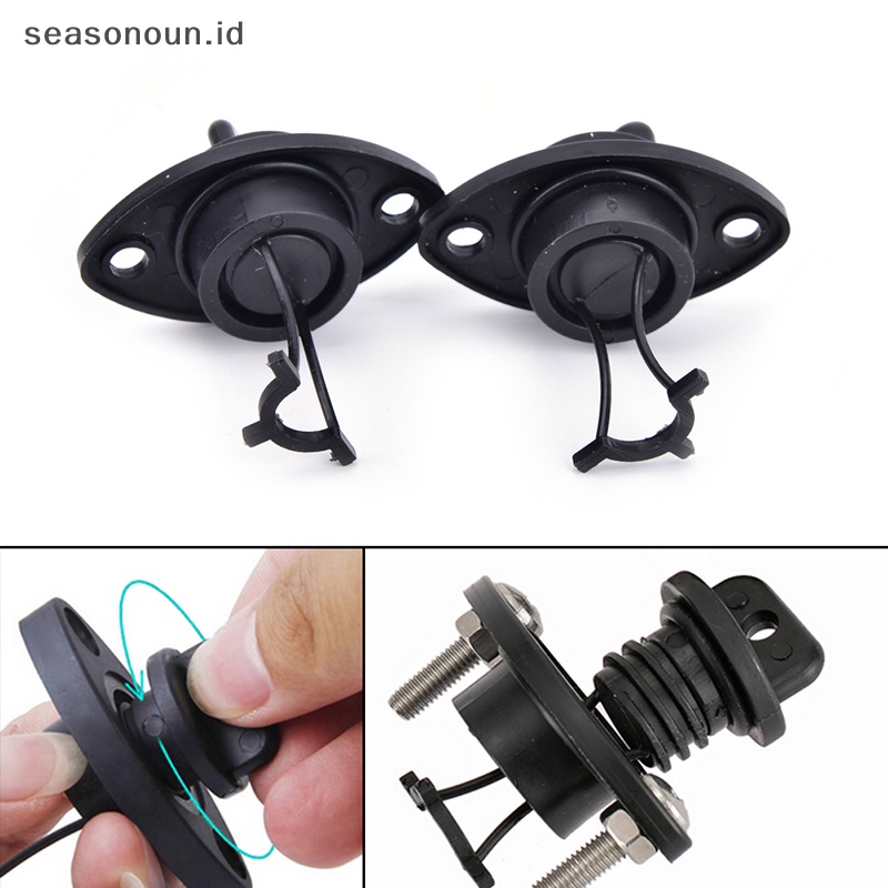 Rjmeasonoun 2pcs/set universal drain plug kit colokan bung untuk perahu sampan dinghy kayak .