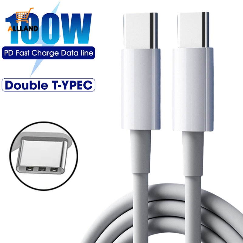 Dual TypeC 100W PD Mobile Phone Fast Charging Cable/ Laptop Tablet Connection Data Cord/ Multipurpose Computer Phones Transfer Wire