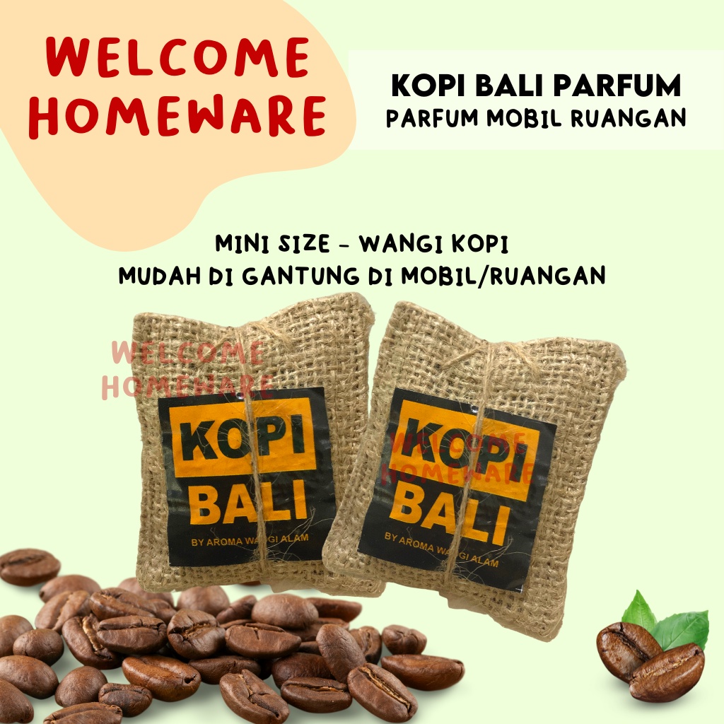 Kopi Bali Parfum Mobil Ruangan Mini Size Pengharum Sachet Gantung Goni