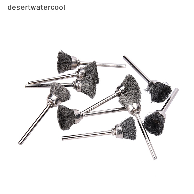 Deid 10PCS Stainless Steel Wire Cup Sikat Mini Cocok Dremel Rotary Alat Aksesori 13mm Martijn