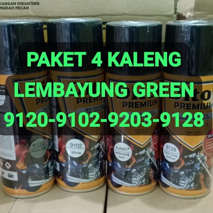 DITON PREMIUM PAKET LENGKAP WARNA LEMBAYUNG 4 PCS Pilok Cat Semprot Lembayung (Epoxy - Dasar Putih - Lembayung - Clear) 4pcs x 400ml