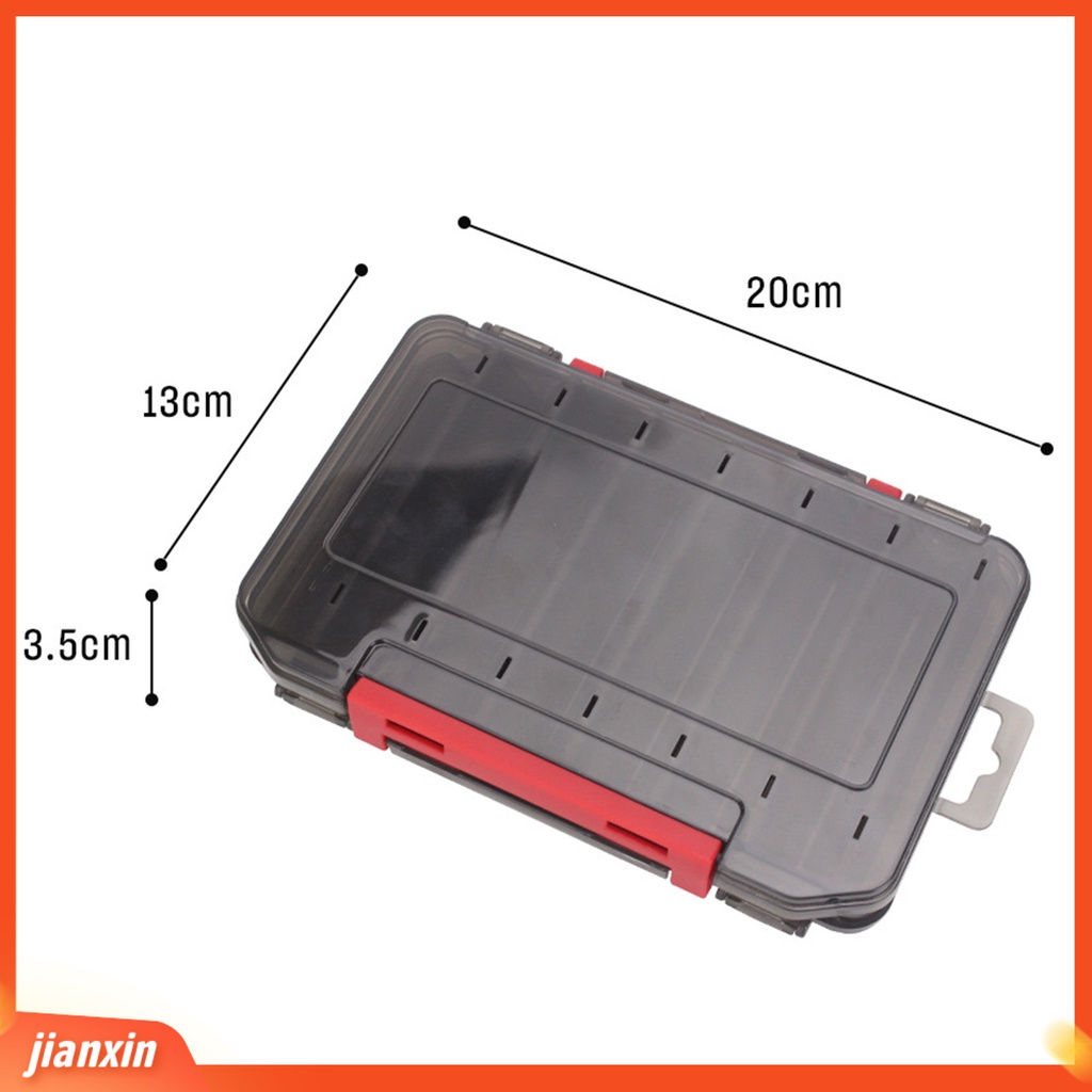 (In Stock) Fishing Tackle Box Portable Tahan Aus Desain Lubang Gantung Universal Multifungsi Penyimpanan Alat Dua Sisi Umpan Umpan Kait Organizer Perlengkapan Memancing