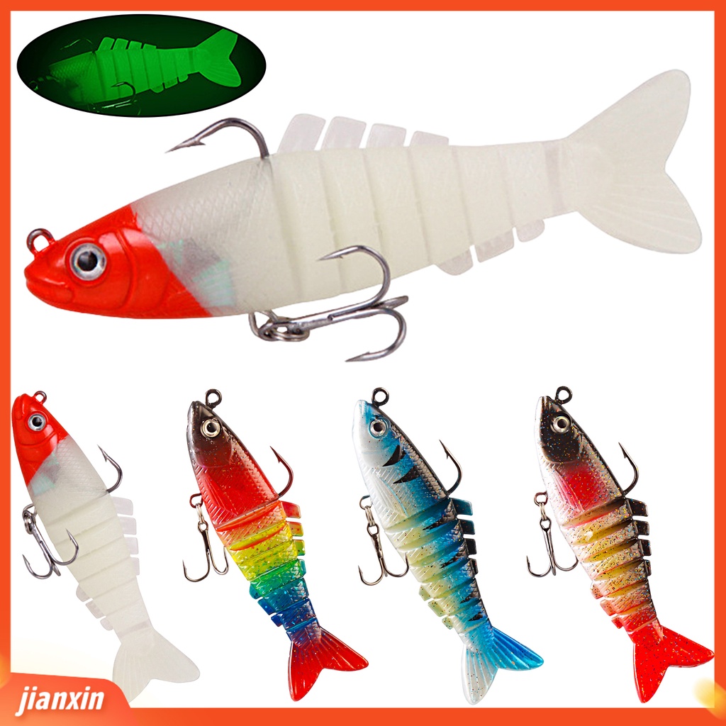 (In Stock) 9cm17g Umpan Pancing 3D Fisheye Tajam Kait Meningkatkan Laju Ikan Desain Simulasi Tahan Lama Warna-Warni Bersambung Realistis Multi Bagian Umpan Lembut Umpan Pancing