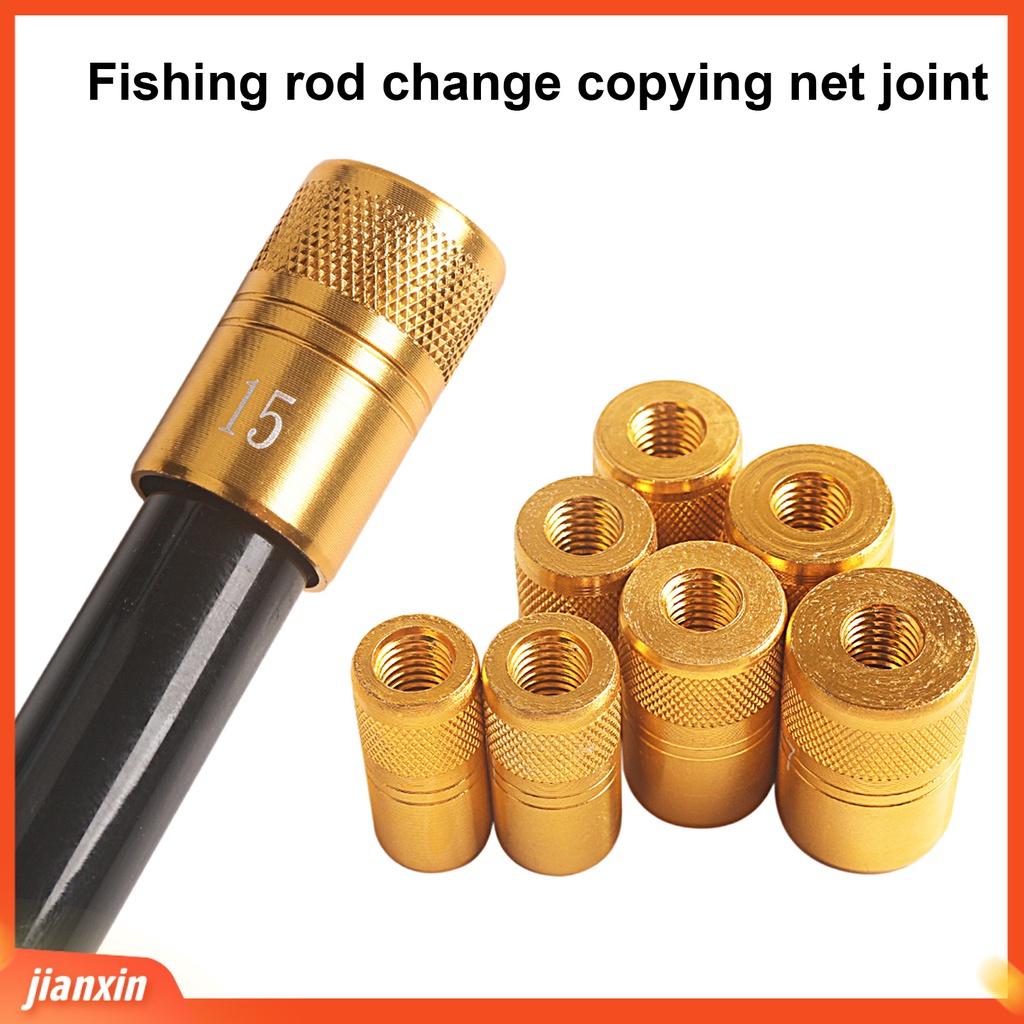 (In Stock) Konektor Jaring Pendaratan Pancing 8mm Benang Universal DIY Kuat Kokoh Aksesoris Heavy Duty Pancing Dimodifikasi Dip Net Adaptor Perlengkapan Memancing