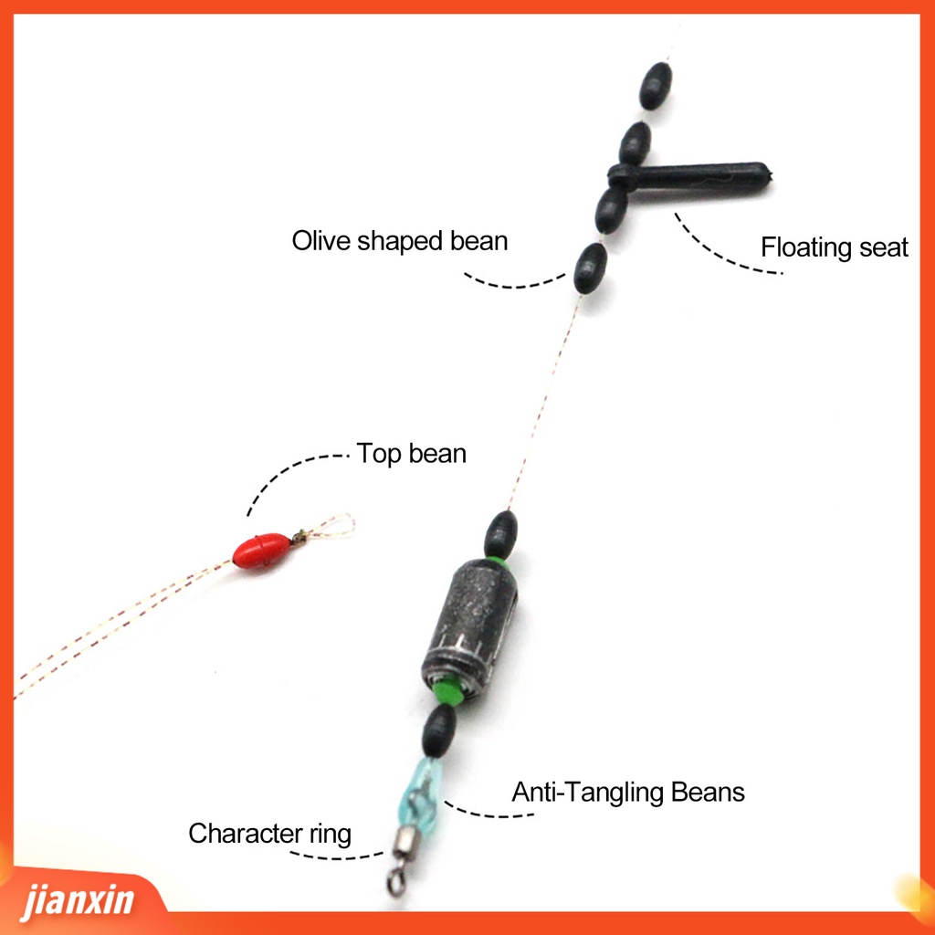 (In Stock) 100groups Oval Karet Konsentrisitas Tinggi Memancing Space Beans Sea Carp Fly Fishing Floating Stoppers Fishing Tackle
