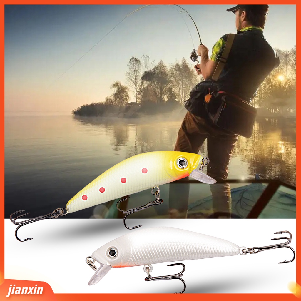 (In Stock) 9.5cm /8g Umpan Pancing Realistis Tajam Kait 3D Mata Tenggelam Ikan Kecil Wobblers Lure Umpan Crankbait Untuk Outdoor