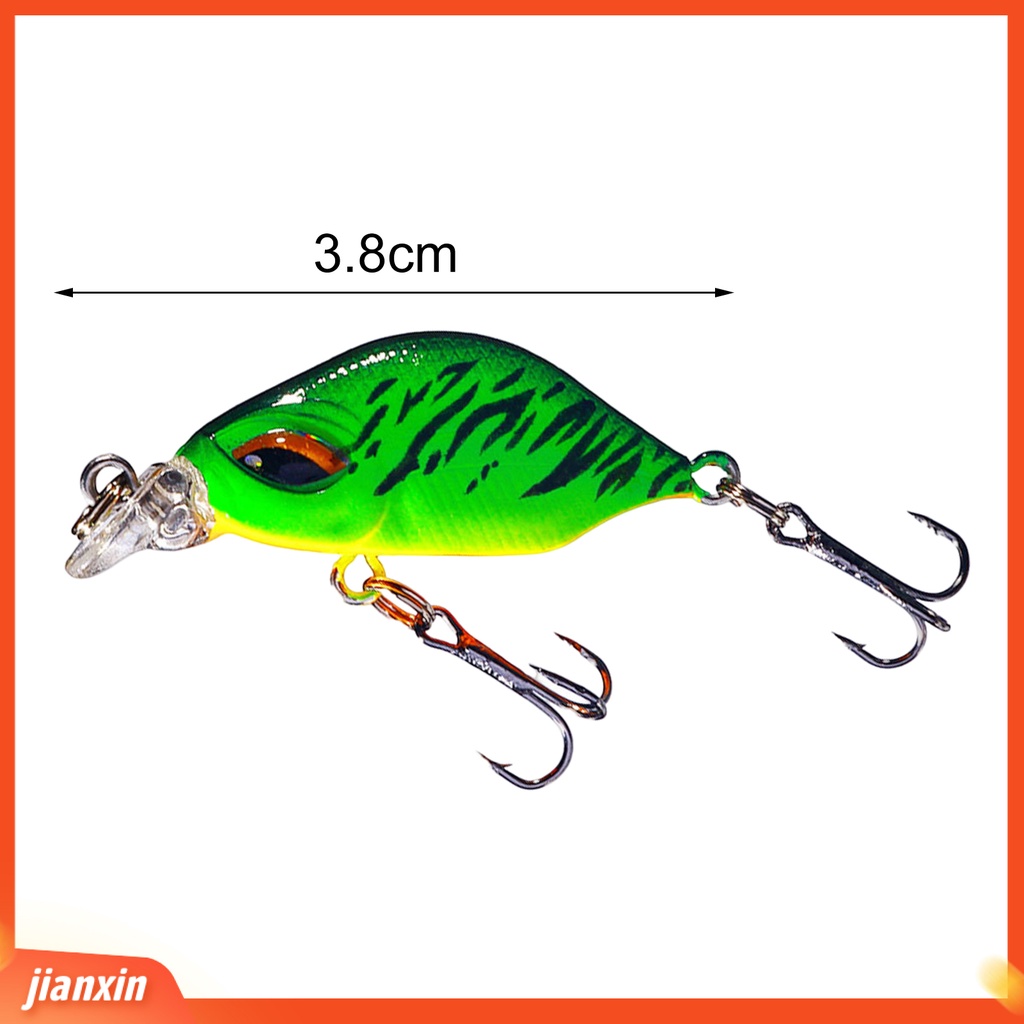 (In Stock) 3.8 cm /3.3g Ikan Kecil Umpan Simulasi 3D Fisheye Wobbler Kait Tajam Ganda Mencegah Pelarian Bass Laut Profesional Memancing Umpan Buatan Umpan Keras Fishing Tackle