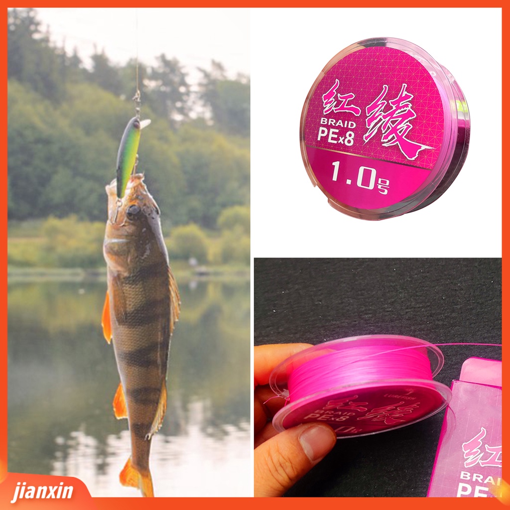 (In Stock) 1rol 100m Lure Line Masuk Air Cepat Tarik Kuat Rapat Anyaman Angling PE Pink 8kepang Pancing Pancing Outdoor