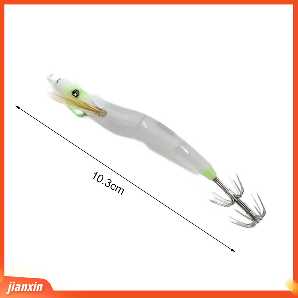 (In Stock) 10.3cm /4.7g Umpan Buatan One-piece Modeling Simulasi Menggoda Kait Tajam Angling Logam UV Luminous Udang Umpan Aksesoris Memancing