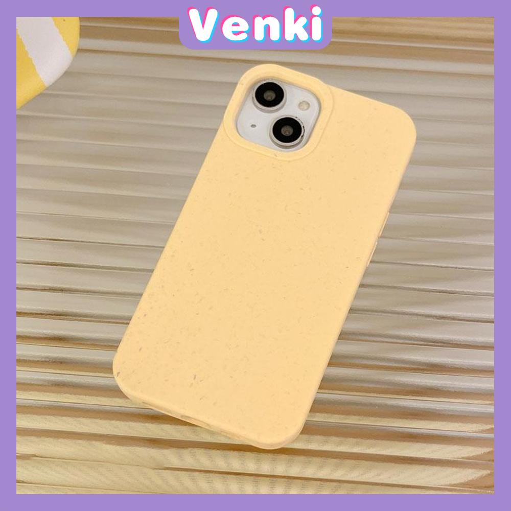 VENKI - Untuk iPhone 11 iPhone Case Ramah Lingkungan Rumput Gandum Phone Case TPU Lembut Shockproof Perlindungan Sederhana Warna Solid Kompatibel dengan iPhone 14 13 Pro max 12 Pro Max 11 xr xs 7 8