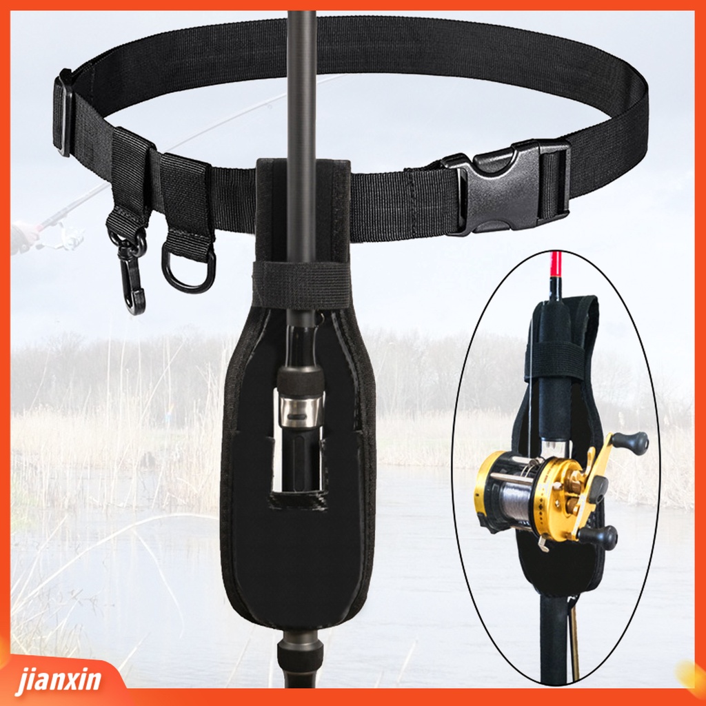 (In Stock) Fishing Waist Organizer Frosted Surface Store Poles Hitam Outdoor Portable Pancing Holder Carrier Untuk Tiang