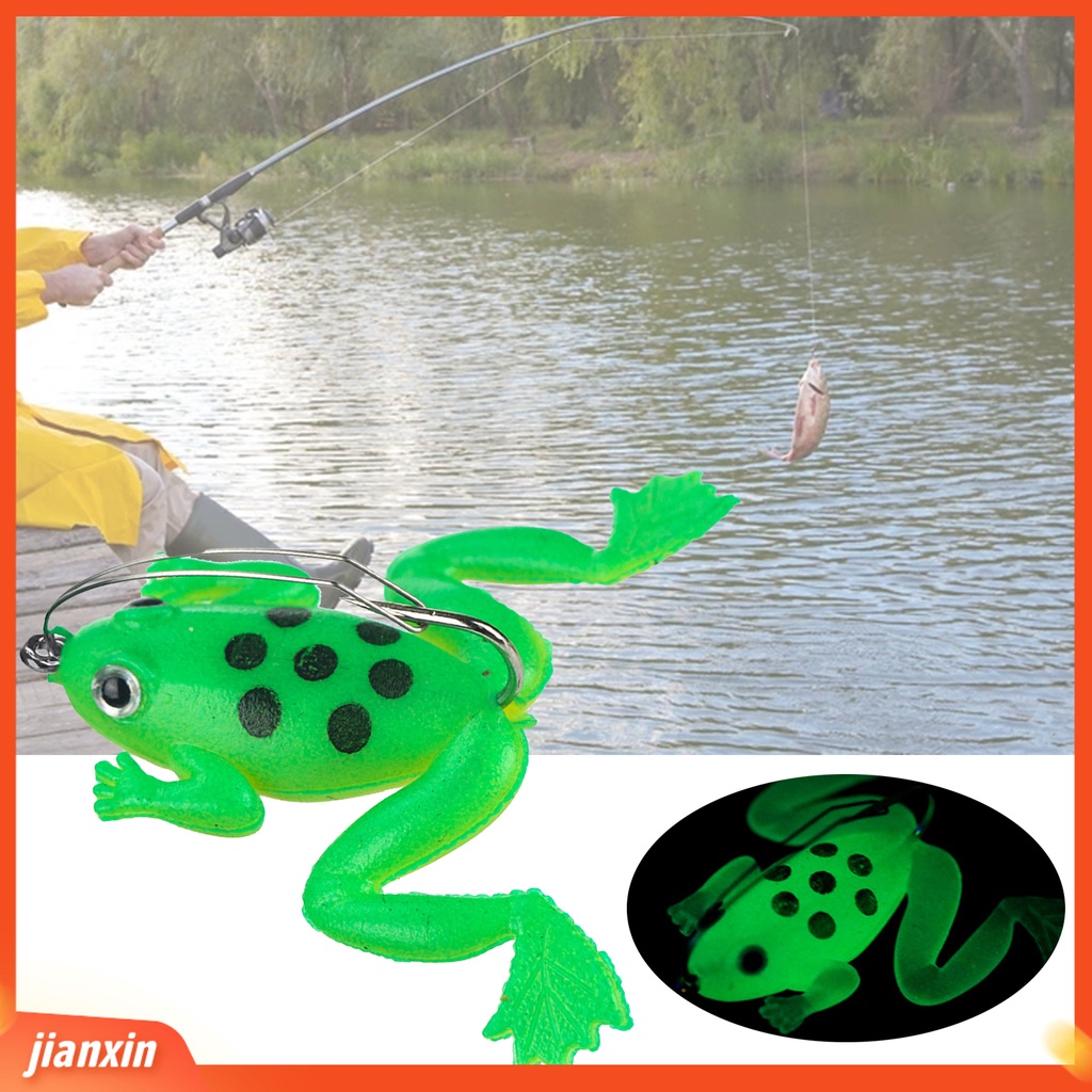 (In Stock) 5Pcs 4.5cm/3g PVC Frog Lure Anti Gantung Buatan Bercahaya Kuat Lentur Lembut Umpan Kodok Untuk Air Asin