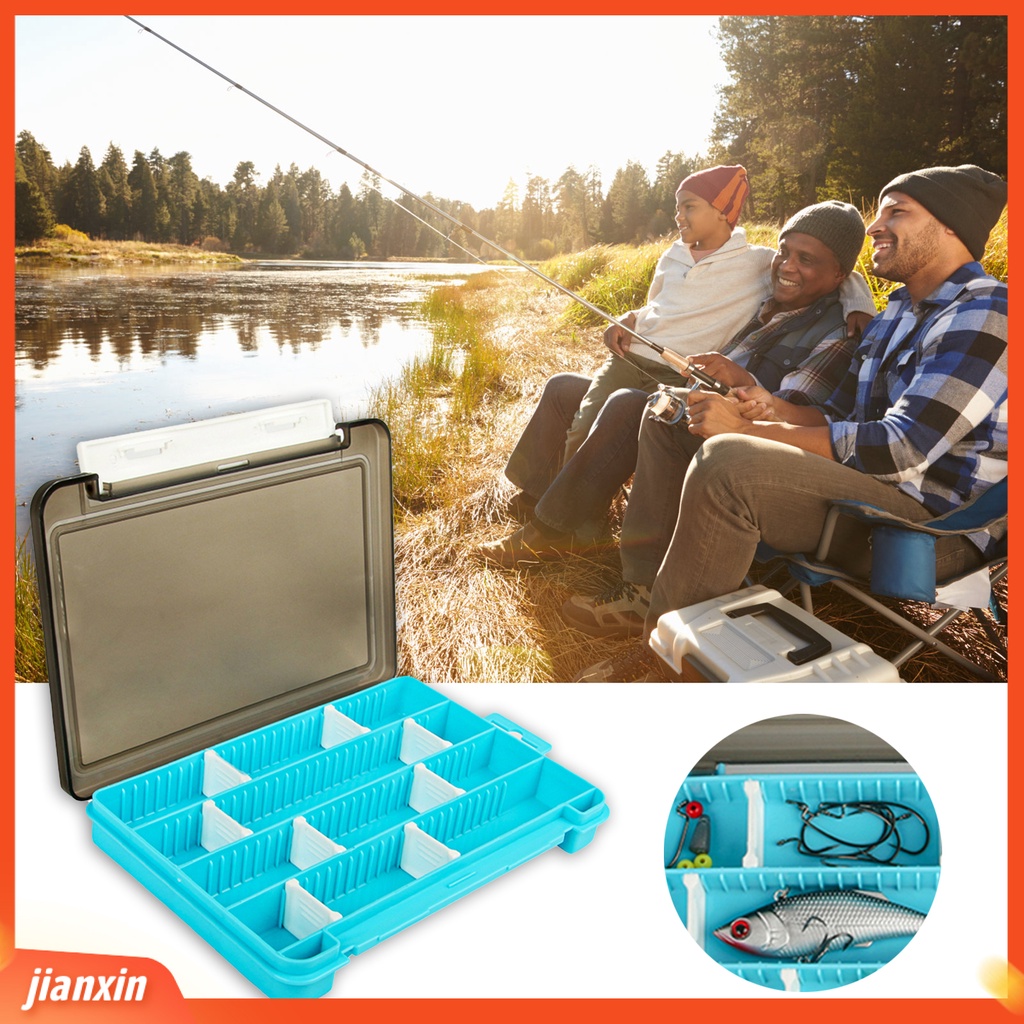 (In Stock) Fishing Tackle Box Anti Gores Tutup Transparan Nyaman Single Layer Insert Bait Box Untuk Outdoor