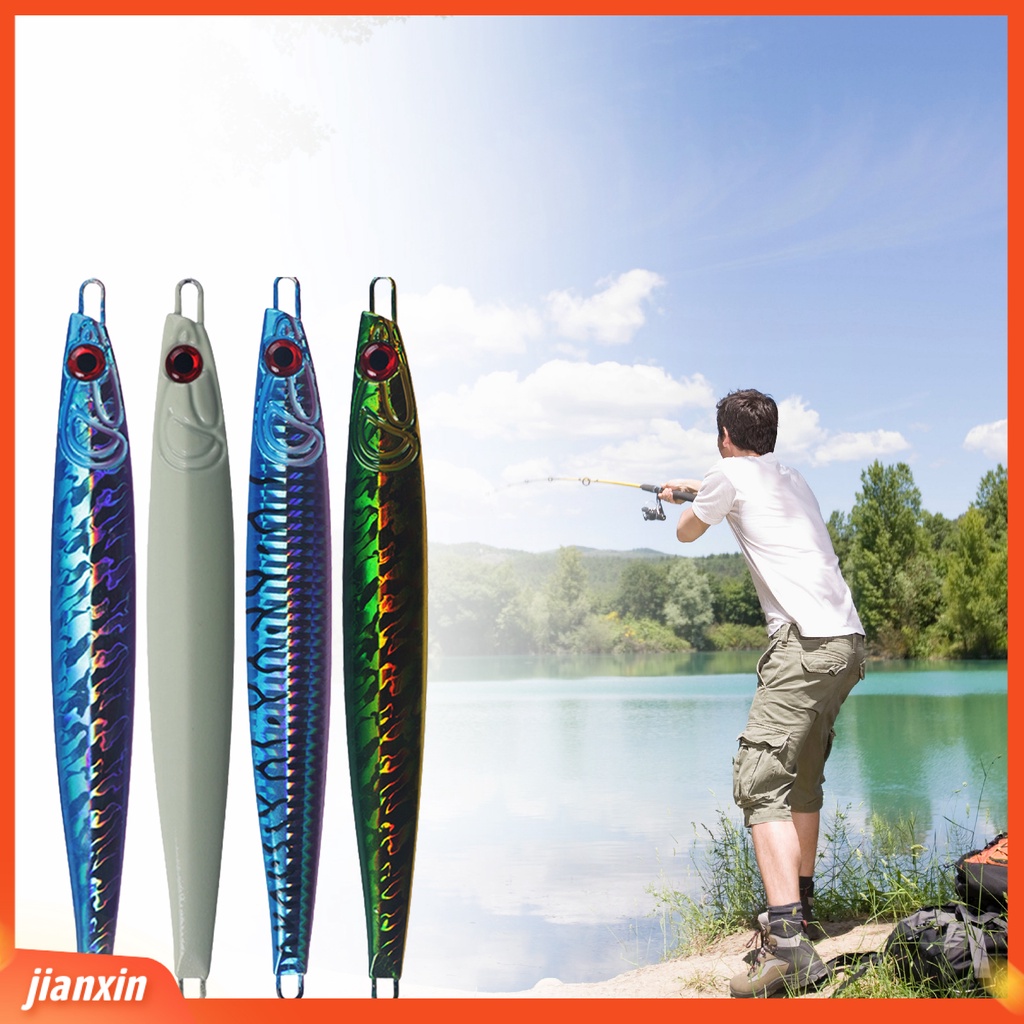 (In Stock) 180g 175mm 3D Mata Ikan Plat Besi Umpan Pancing Tenggelam Lure Pensil Untuk Penggemar Memancing