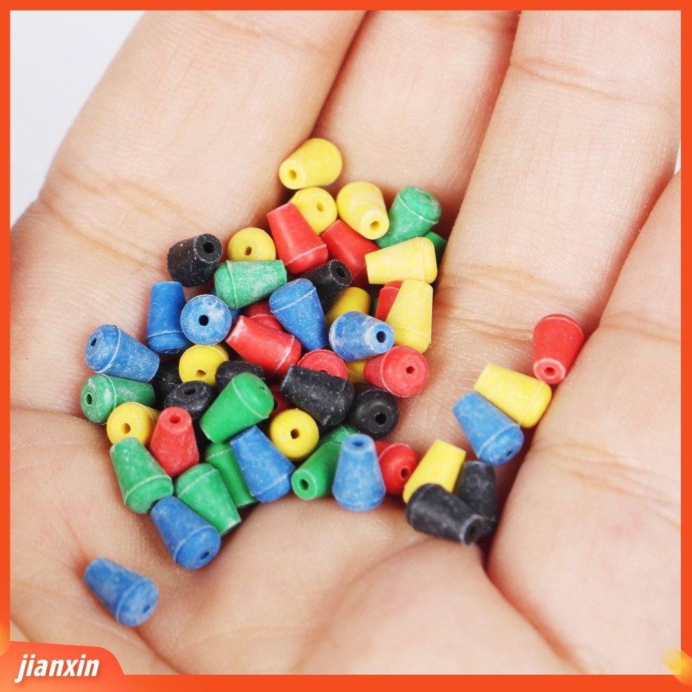 (In Stock) 10 Pcs Karet Oval Kerucut Memancing Space Beans Manik-Manik Mengambang Aksesoris Ikan