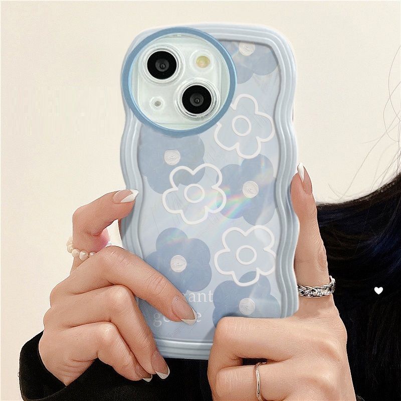 Elegant Gentle Flower Big Eye Wavy Case for Vivo Y67,V5,V5S,Y71,Y755G,Y555G,Y55S5G,IQOOZ6,T15G,Y83,Y