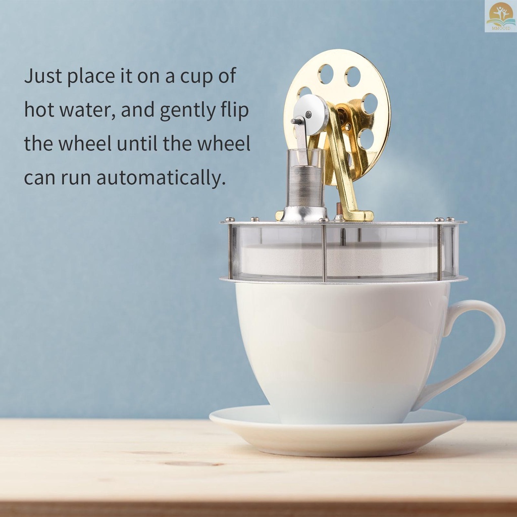 In Stock Mesin Stirling Suhu Rendah Rakitan Generator Listrik Eksperimen Panas Model Generator Fisik Dengan Desain Roda Gila Percobaan Sains Mainan Edukasi DIY Untuk Teac