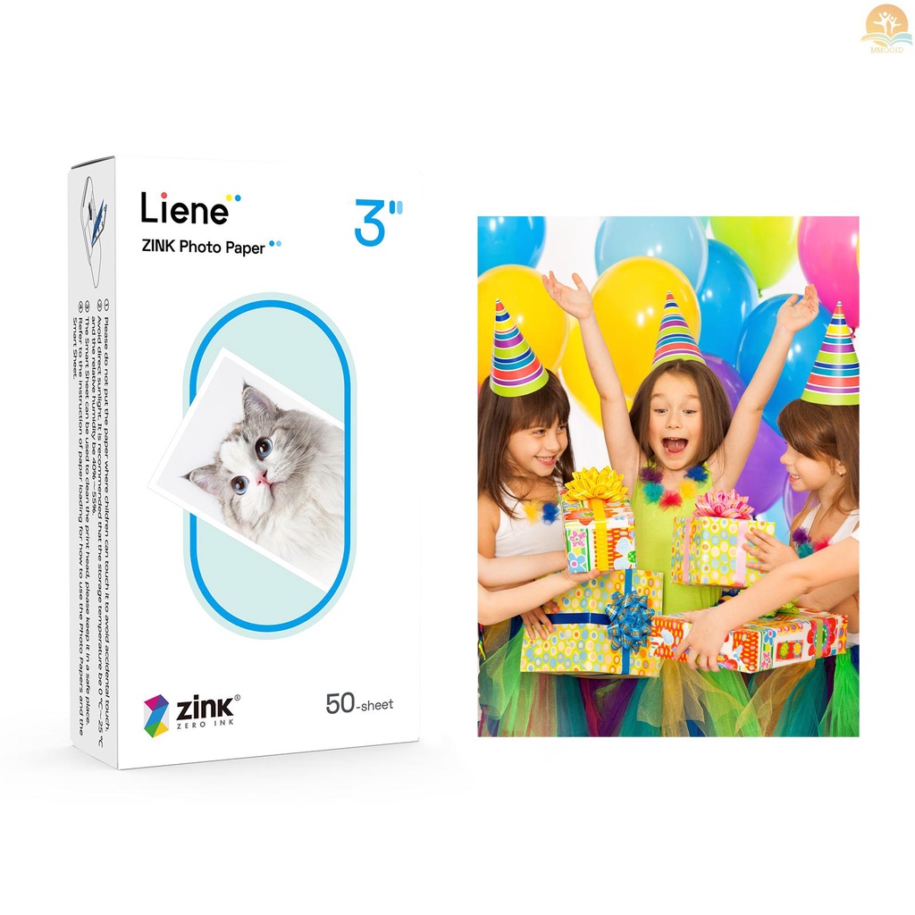In Stock Kertas Foto Seng Liene 2x3inch Isi 50lembar Kertas Foto Premium Dengan Alas Perekat Diri Tahan Air Anti Noda Tahan Sobek Untuk Refill Printer Foto Kiwi Liene Instant
