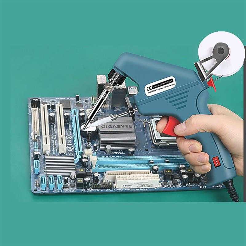 Solder Listrik Tembak Tin Iron Gun Adjustable Heat 220V 60W BURNHILDA