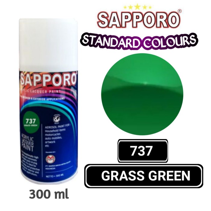 

737 GRASS GREEN SAPPORO STANDAR 300ml Cat Semprot Pylok Pilok Pylox
