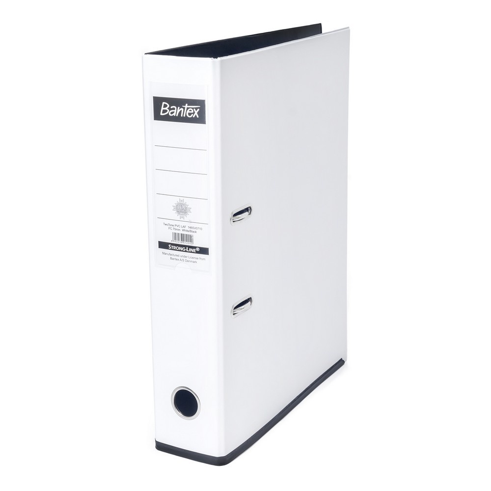 

[Artomas] Bantex Lever Arch File Two Tone Folio 7cm White Black 1465V0710