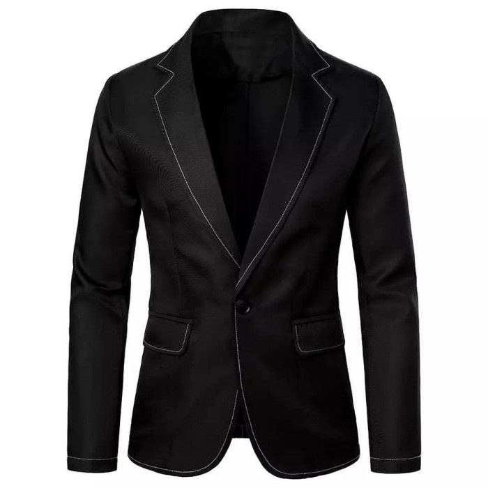 Baju Blazer Pria Casual Keren Korea Jas Cowok Katun Strecth Man