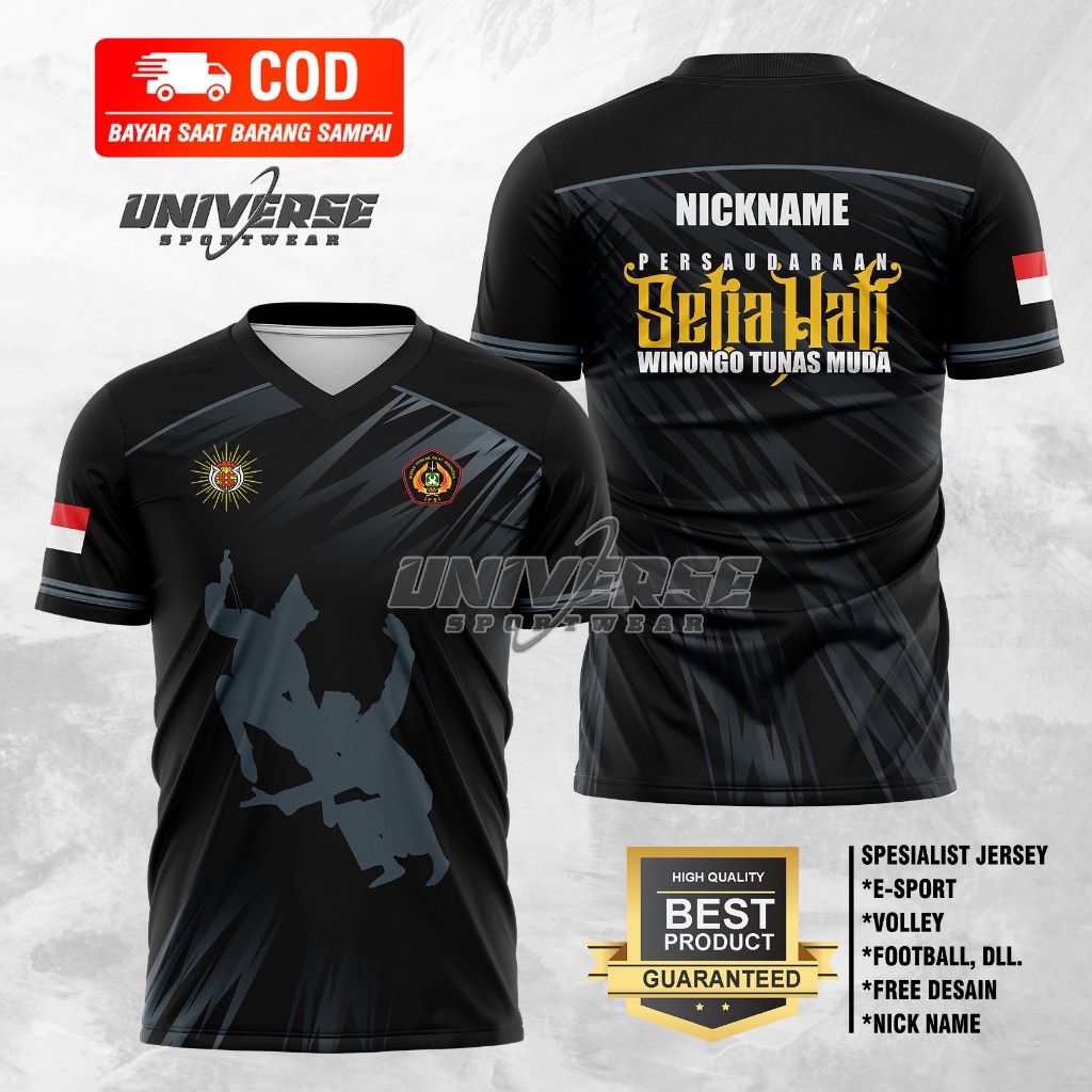 Jersey Pencak Silat PSHWTM Setia Hati PSHT Kaos PSHW Persaudaraan Setia Hati Winongo V.4 KHEYOLSHOP