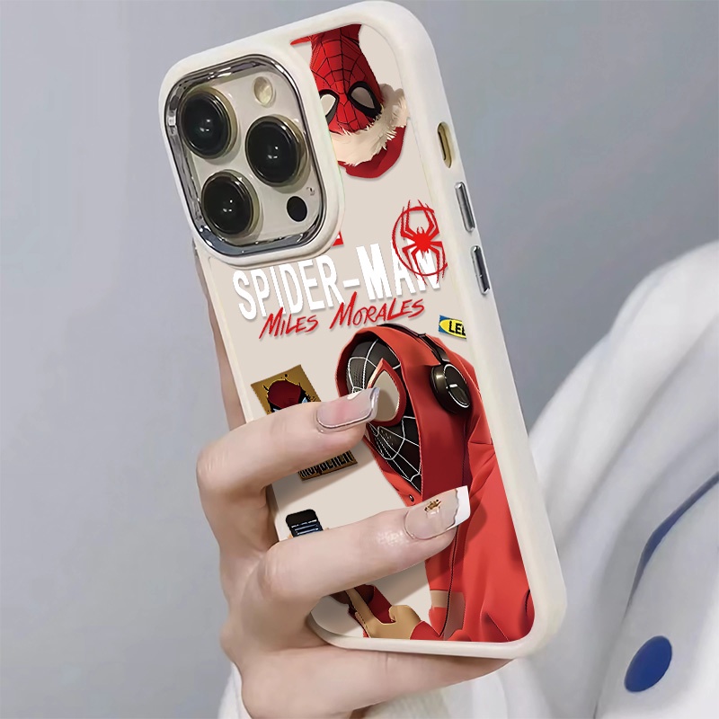 IPHONE Fashion Casing Ponsel Silikon Kompatibel Untuk Iphone14 13 12 11 Pro Max XS X XR 8 +7Plus Casing Lembut Shockproof Metal Buttons Cover Cell Precticer