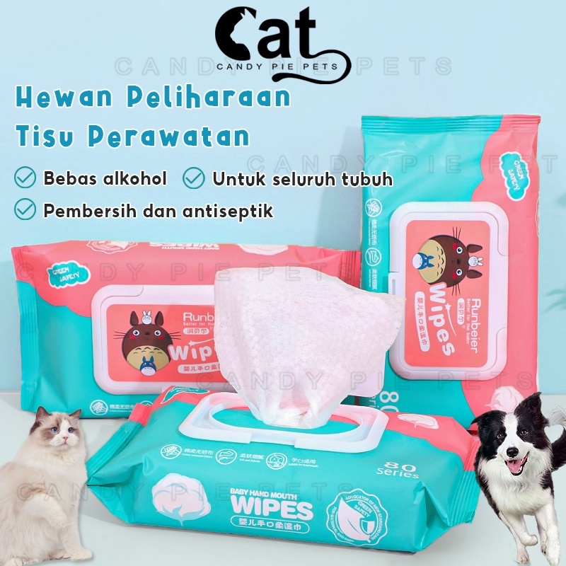 Pet Wipes Tissue Basah Kucing Untuk Mandi Tisu Kucing BasahGrooming Hewan