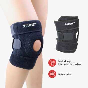 Pelindung Lutut Olahraga Knee Support Fitness Gym Left - A-7906